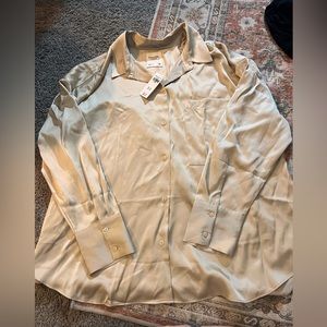 Oversized Abercrombie satin blouse